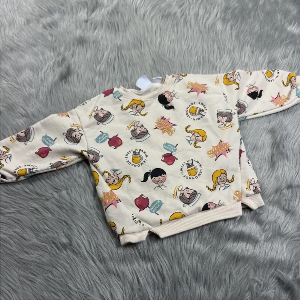 Zara Baby Girls 18-24 Month Sweet Vitamin Apple Lemonade Sweater